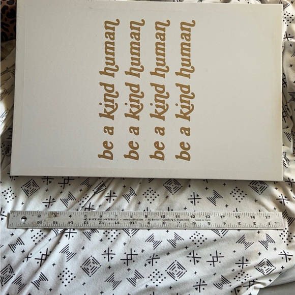 Gold “Kind Human” Canvas Decor - Picture 5 of 5